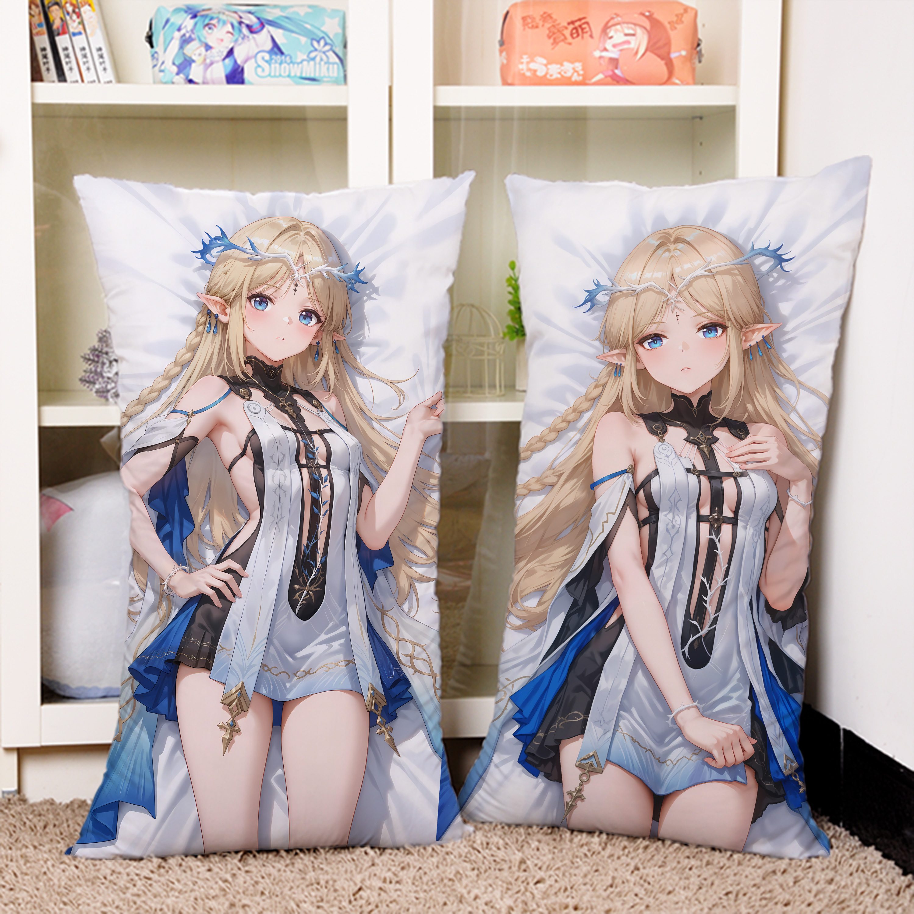 萌影卡提希娅动漫周边MC半身70X40抱枕35X55靠垫抱枕沙发靠枕靠背