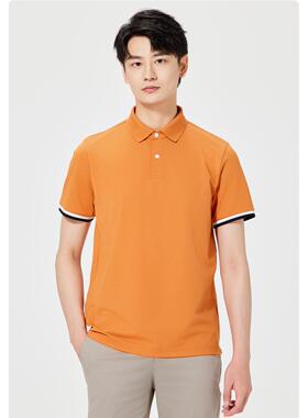 25XTX3401Y利家夏季时尚帅气新款商务舒适透气百搭翻领短袖T恤男