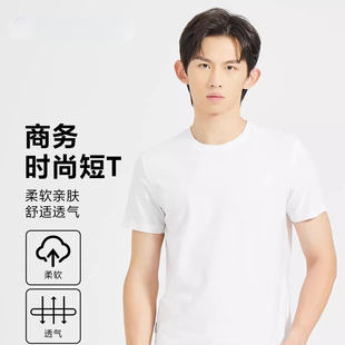 纯色时尚 新款 薄款 T恤 舒适圆领短袖 1102Y利家男装 24XTX1101Y 夏季