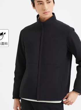 利家男装2024年秋款商务休闲风衣男士印花连帽24QFY0031Y 0011Y