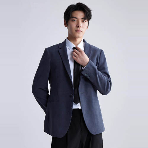 A4QDX021SA利家男装2024年秋季新款商务休闲西服男士拉绒修身单西