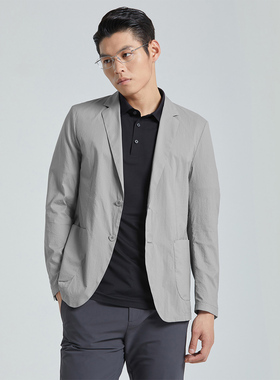 G4XKF321SA利家夏季新款时尚百搭舒适修身休闲西服空调服