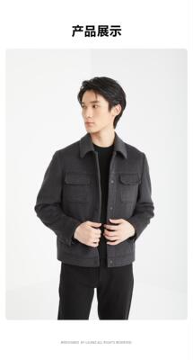 24DYR9041S利家男装冬季新款短款羊绒羽绒夹克外套2999