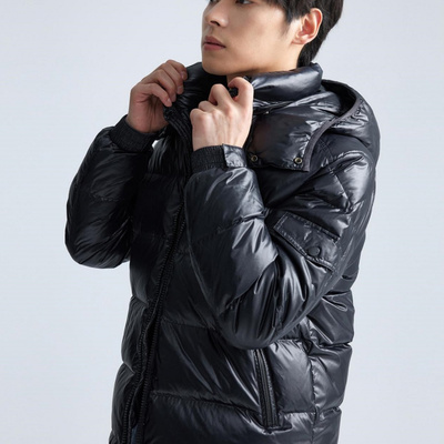 A4DRF0011Y利家男装冬款休闲羽绒服男连帽拉链加厚面包服无帽子