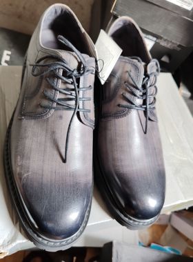 利家春秋新款休闲商务正装头层男式系带皮鞋圆头耐磨Q2QXL1022X