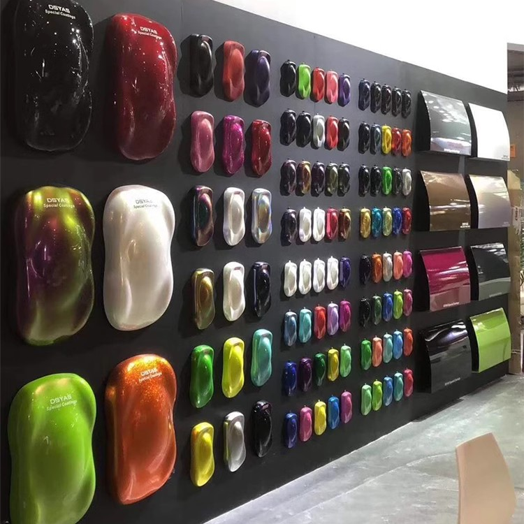 汽车改色膜色卡板大模型喷漆喷膜颜色展示车模样板车型展示墙色板