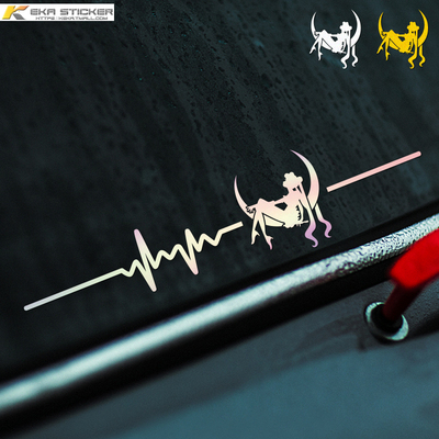 动漫美少女战士野兔汽车贴纸