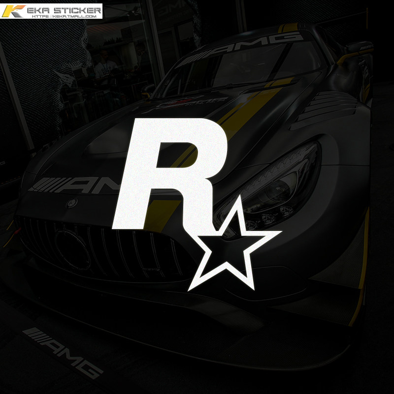 游戏车贴侠盗猎车gta5飞车r星标志汽车电动车装饰贴纸车身侧门贴