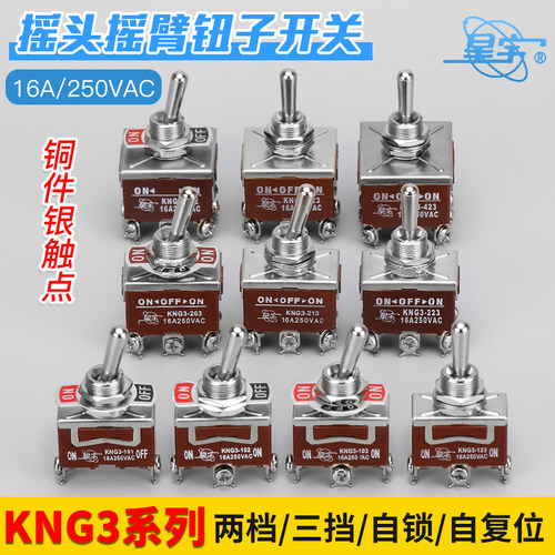上海星宇自复位九脚拨动钮子开关