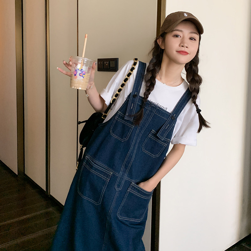 【现货】明线多口袋牛仔背带裙289-2257-P125控178,女装连衣裙,浙宝289