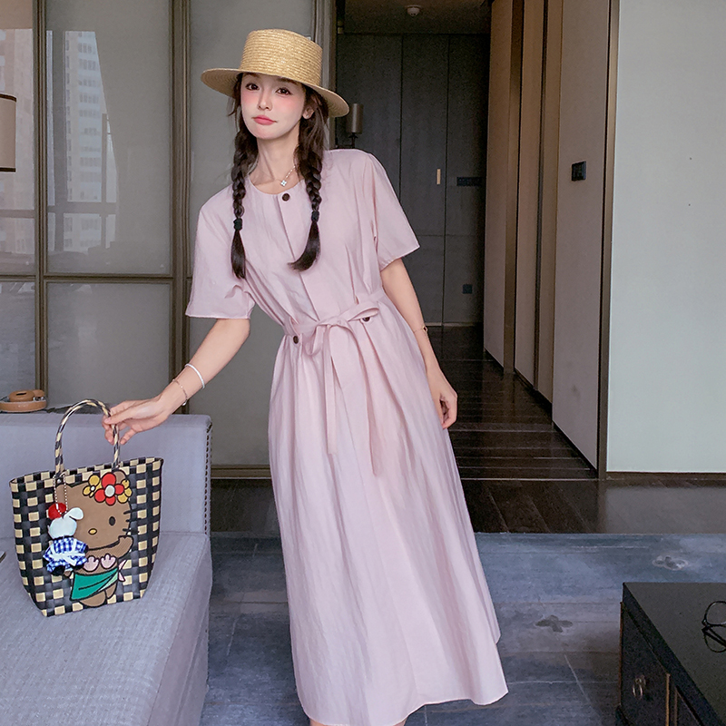 气质减龄系带粉色连衣裙女夏2025新款收腰显瘦甜美氛围感爆款长裙,女装连衣裙,浙宝289 气质减龄系带粉色连衣裙女夏2025新款收腰显瘦甜美氛围感爆款长裙,女装连衣裙,浙宝289