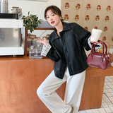 【现货】新款！明线黑色蛋白皮衣289-6910-P165K248，女装皮衣，浙宝289