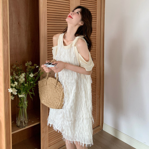 【现货】挂袖流苏连衣裙289-6866-P115控168图片