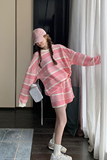 盐甜系穿搭条纹卫衣套装女2025春秋季新款小个子学院风休闲两件套，女装套装/套裙，浙宝289