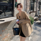 新中式国风盘扣西装外套女2025春秋新款设计感小个子宽松休闲上衣，女装西装，浙宝289