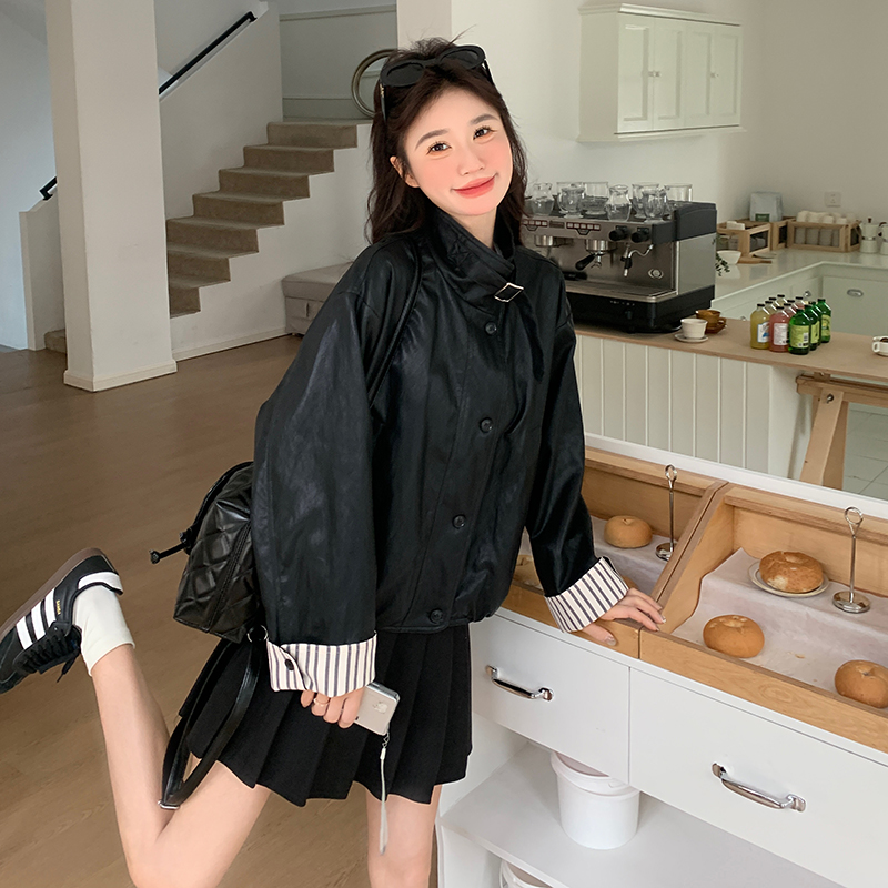 【现货】25春新款！翻袖领袢皮衣289-6916-P165K248，女装皮衣，浙宝289