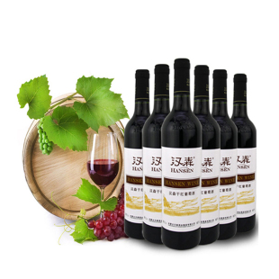 内蒙古乌海汉森特醇干红葡萄酒整箱6瓶/汉森红酒正品包邮破损包赔