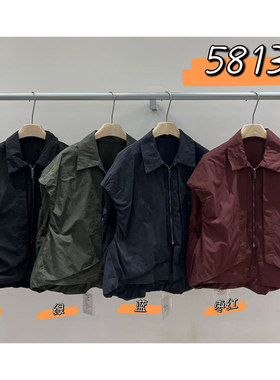 WE女装58135秋季新款韩版宽松胖mm休闲松弛风无袖设计感拉链马甲