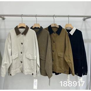 非本188917秋季新款日系宽松大码胖mm休闲慵懒工装风显瘦百搭外套