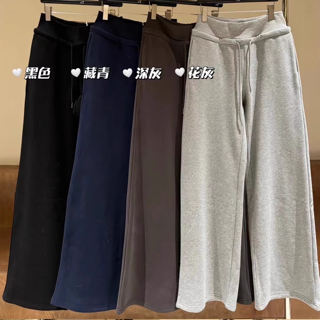 大7女装77308卫裤加绒阔腿长裤