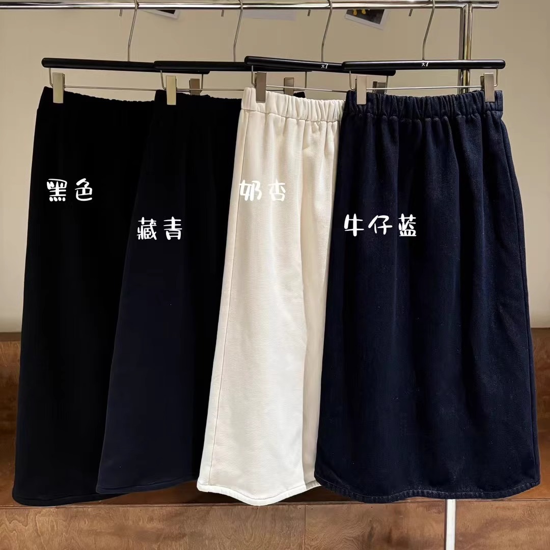 大码胖mm休闲加绒加厚牛仔半身裙