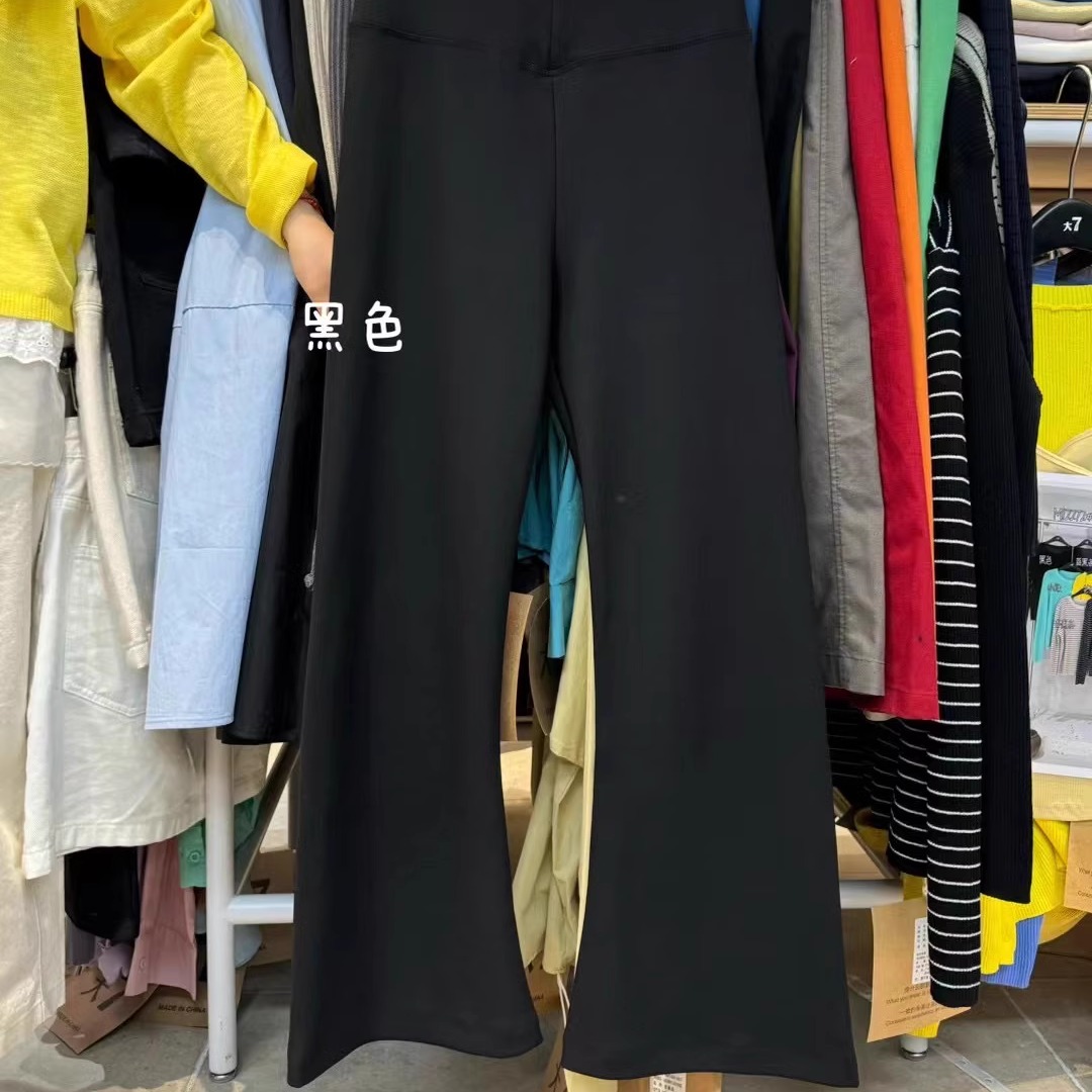 宽松大码胖mm显瘦黑色喇叭长裤