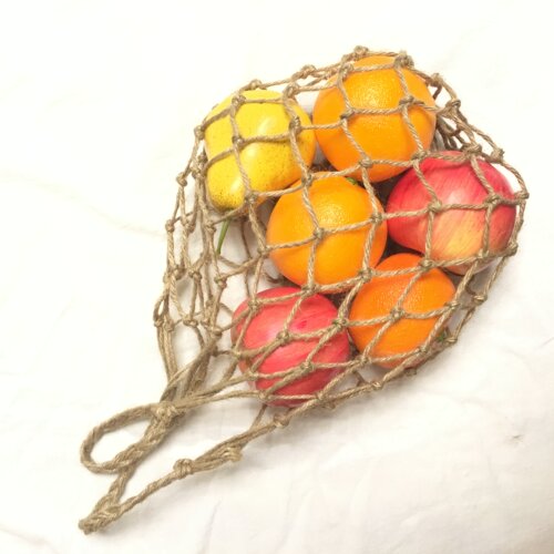 复古镂空80年代麻绳棉线怀旧网兜