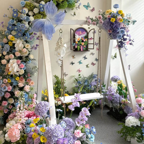 莫奈花园秋千农村小院秋千