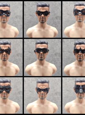 现货 1/6蝙蝠侠罗宾 夜翼 绿箭侠面具 眼罩配件 模型 头雕 DC眼镜