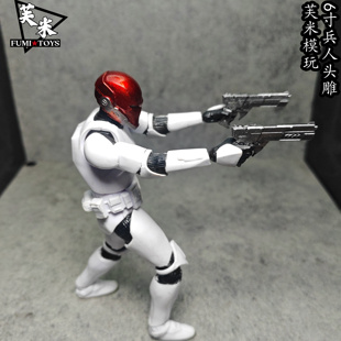 现货-芙米模玩 DC蝙蝠侠红头罩头雕 科技头盔 1/12 6寸兵人科幻