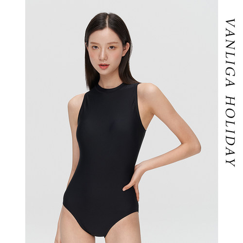 VANLIGA黑色连体泳衣修身