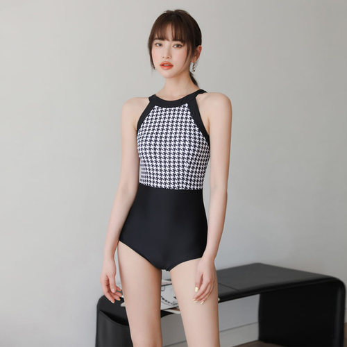 vanliga千鸟格女三角连体拼接