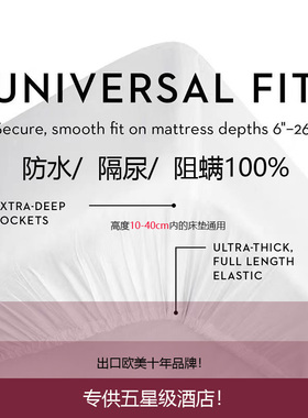 出口欧美十几年品牌！！外贸防水床套床垫保护套防螨床罩隔尿床笠