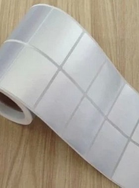 双排亚银不干胶纸50x35X2500消银龙贴纸PET50X35 条码纸热销
