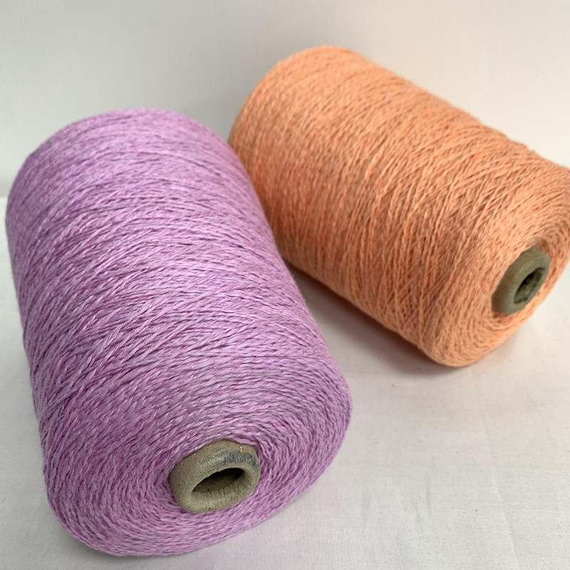 夏季亚麻纯棉手编中粗毛线棉麻线宝宝桃淘乐钩针棒针手工编织diy