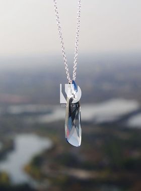 奥地利水晶沙漠之光水晶项链吊坠生日节日礼物情侣项链百搭气质