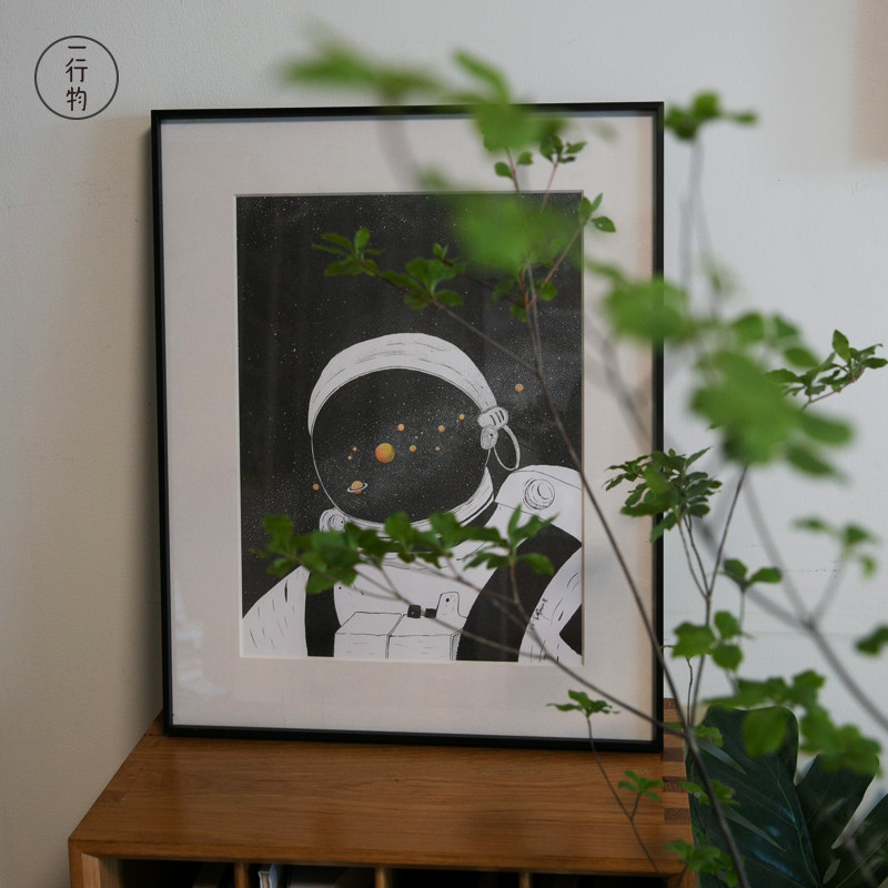壹行物 Risograph 會飛《宇航員》 簽名限量版畫在類目 家居飾品, 裝飾畫, 版畫中 - 來自Buy2taobao.com提供專業的淘寶代購服務