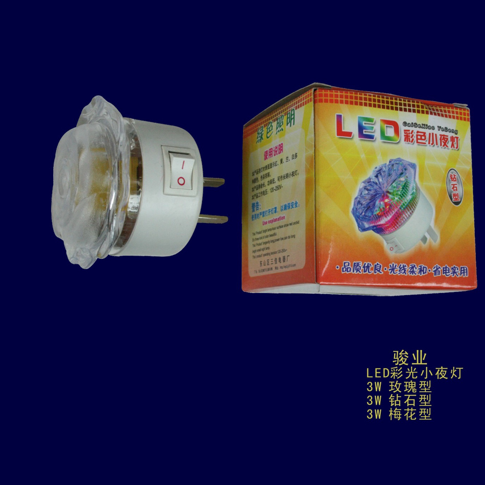 LED光控小夜灯 小台灯 感应节能白光小夜灯 宝宝小夜灯喂奶灯1W3W