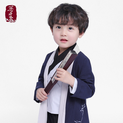 男童汉服外套学生棉麻童装春秋
