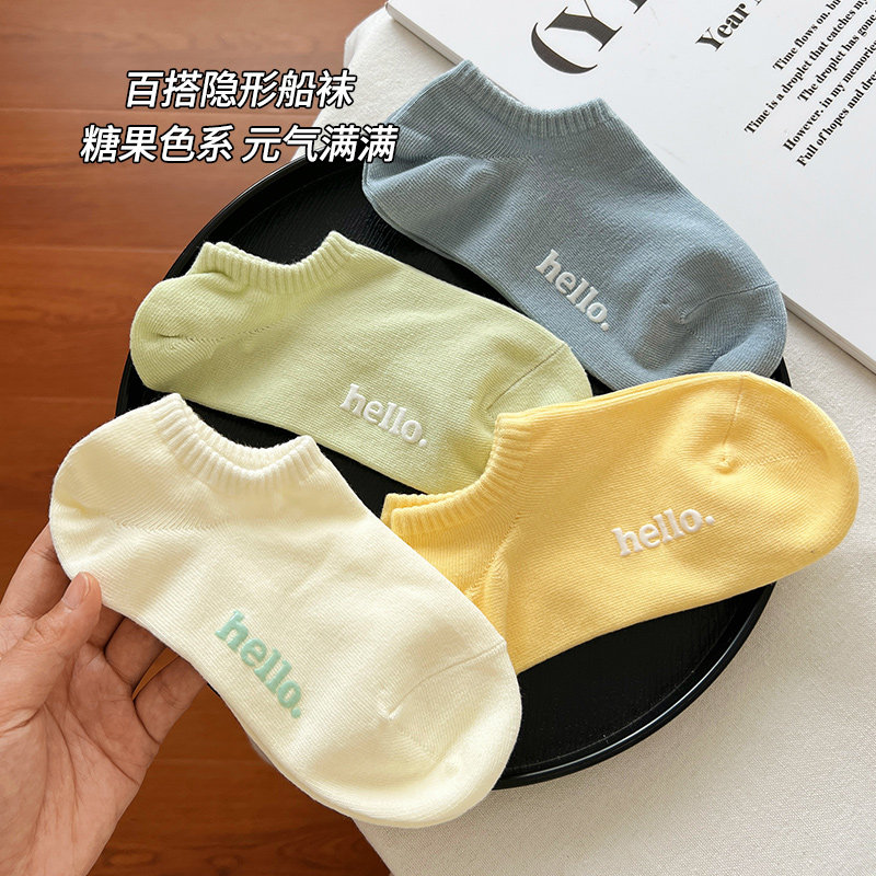 船袜女纯棉不掉跟夏季防滑短袜薄图片
