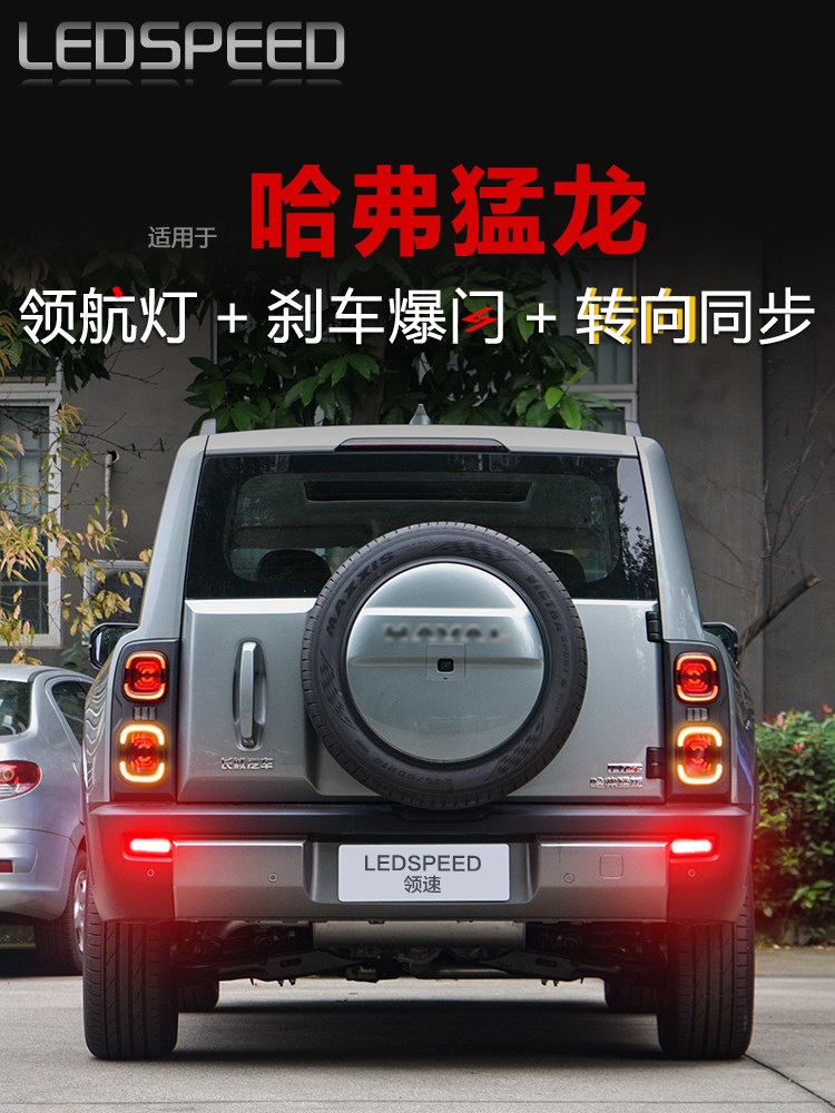适用于哈弗猛禽改装Led先导灯刹车闪光呼吸巡航后雾灯转向后保险