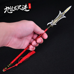 水浒传影视周边十八般武器30CM九纹龙史进全合金属兵器玩具模型