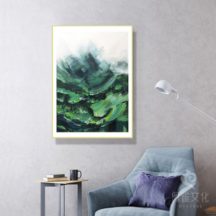 conrad godly纯手绘瑞士雪山油画有框装 饰画客厅玄关背景竖版 jon