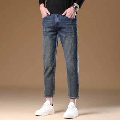 八分九分牛仔裤男显高秋冬季新款