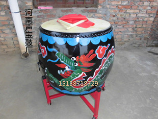 16寸新款彩绘战鼓表演牛皮大鼓立式鼓民族鼓寺庙鼓威风鼓厂家直销