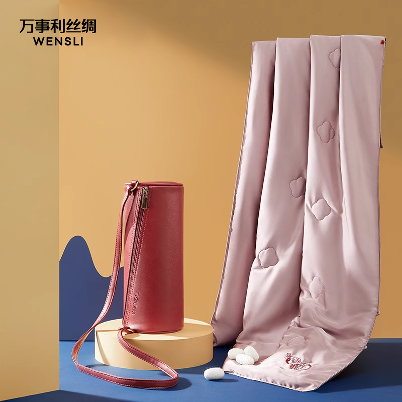万事利100%蚕丝被旅行便携多功能