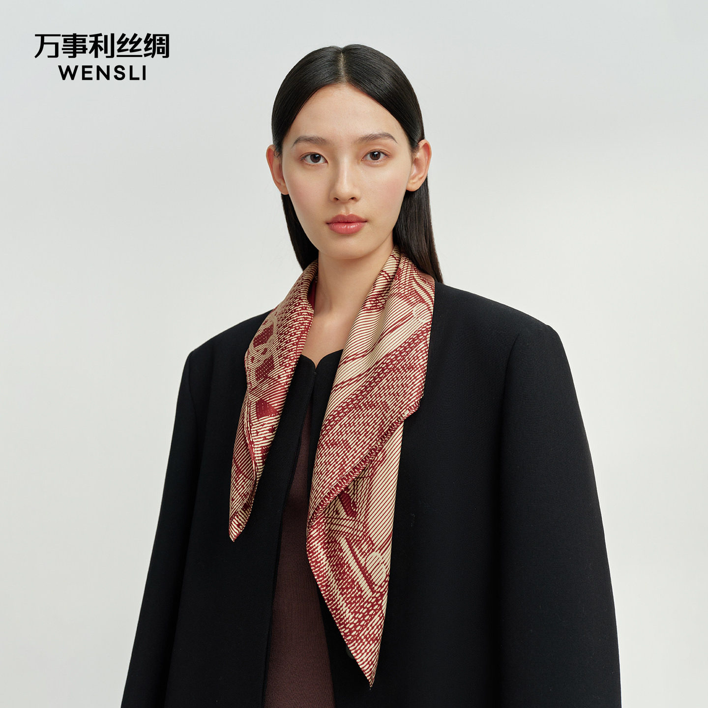 万事利26春夏新品真丝丝巾桑蚕丝国风中方巾送妈妈礼盒礼物织如意