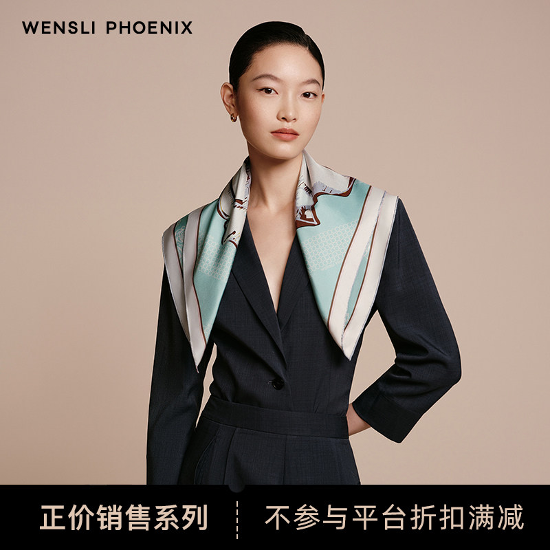 【凤凰之家】万事利手卷真丝丝巾女桑蚕丝双面异花中方巾绚烂如梦