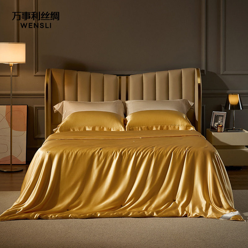 万事利蚕丝被100%桑蚕丝舒适真丝亲肤四季通用被子金蚕1号黄金被