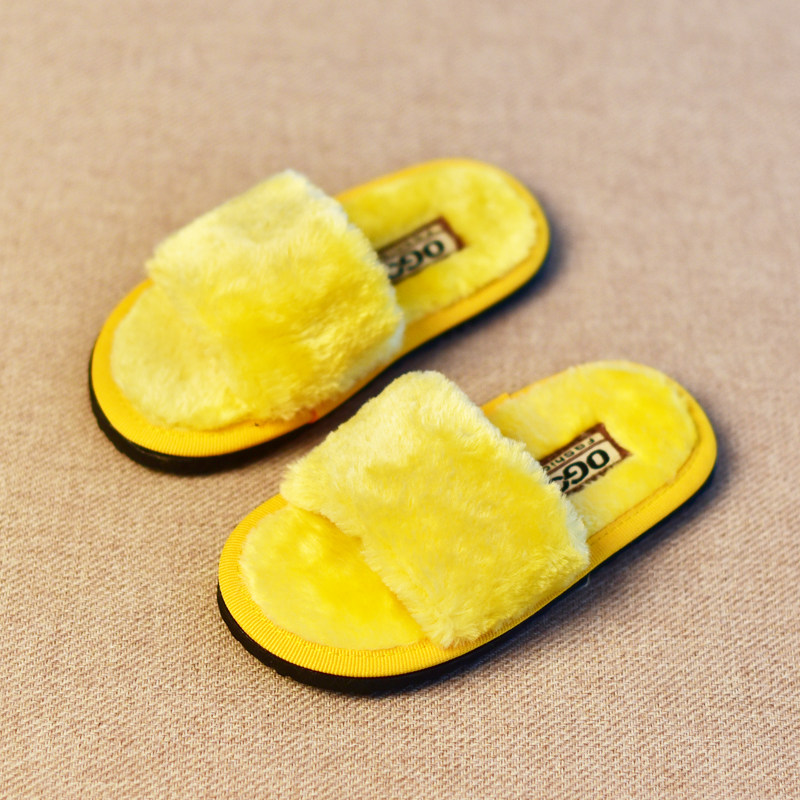 Pantoufles enfants en suède pour printemps - semelle plastique - Ref 1033686 Image 3